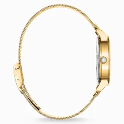 Best Damenuhr mit 33 mm, Libellen und Steinen goldfarben Damen Uhren|Damenuhren